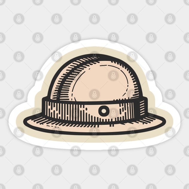 Line art of a Bowler hat Sticker by design/you/love